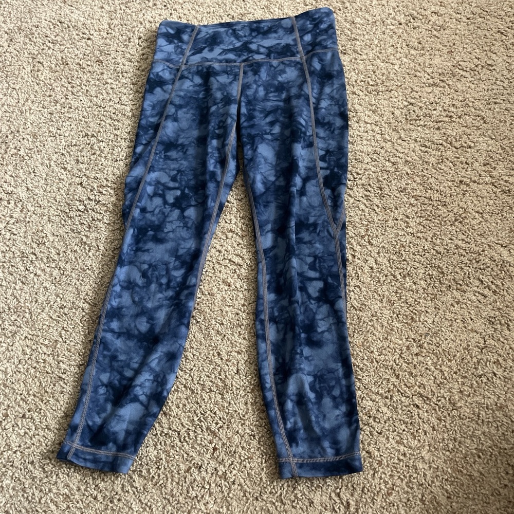 Athleta Blue Patterned Leggings